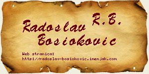 Radoslav Bosioković vizit kartica